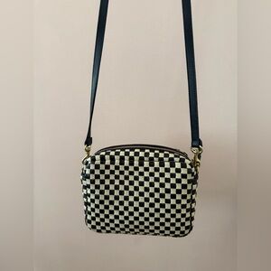 Clare V. Checkered Woven Midi Sac